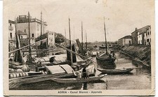 1933 Adria Canal Bianco Approdo Guller dest. Lucca FP B/N VG ANIM