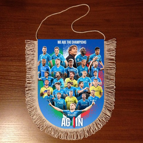 Pennant napoli campione - pennant,