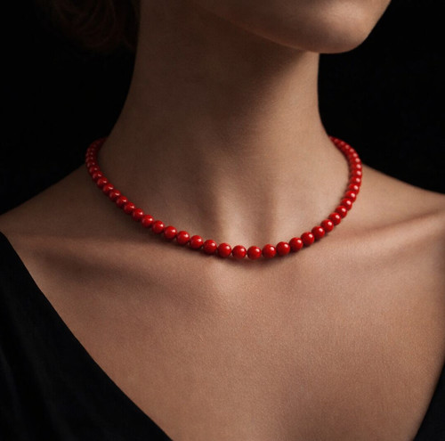 Collana corallo rosso naturale - corallo,