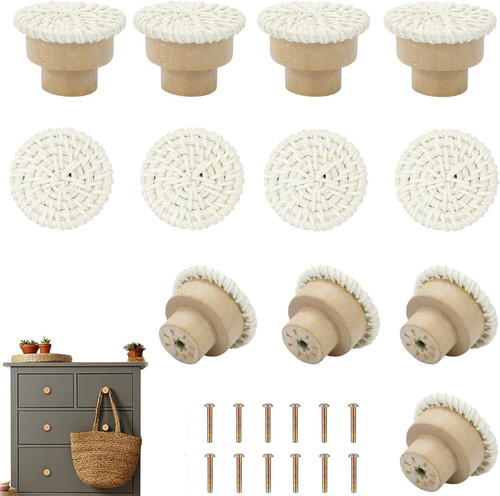 Pomelli per comò rattan - comò,
