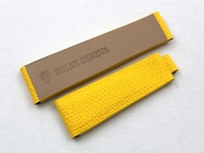 Strap Band Rolex Pelle Martellata Giallo 20/16mm Deployante Ottima Qualità Nuovo