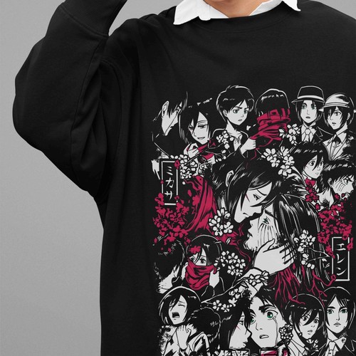 Felpa attack titan maglione - felpa,