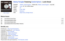 Danny Tenaglia Ft. Carole Sylvan – Look Ahead [TRIUK 025]