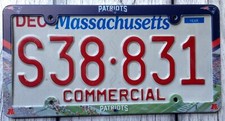 Portatarga Auto NFL NEW ENGLAND PATRIOTS + Targa ORIGINALE Stato MASSACHUSETTS