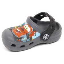 E7054 sandalo bimbo CROCS charcoal rubber sandal shoe kid