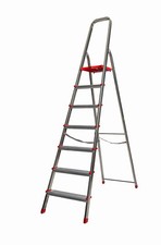 SICOS, Scala Domestica in alluminio, GOLDEN PLUS 7 GRADINI,1 Tronco di Salita