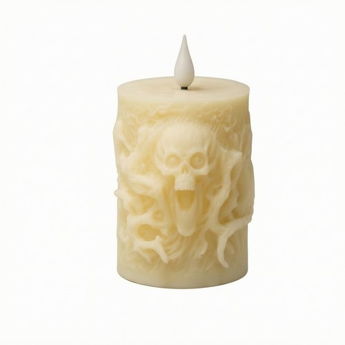 Candela con teschio - candela,