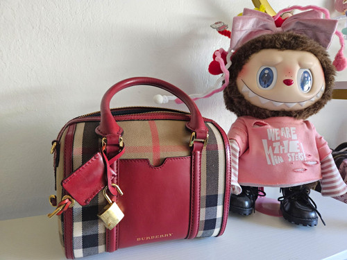 Burberry plaid small satchel - small,