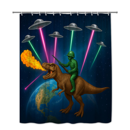 Tenda doccia aliena - , dinosauro