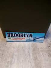 Targa  per espositore caramelle Bar vintage Anni  70 80 Brooklyn chewing 30cm