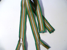 2 CERNIERE VERDE LAMPO APRIBILE TIPO KWAY ORIGINALI PRENTICE USA VINTAGE 54 CM