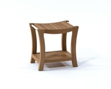 BANCO DOCCIA IN TEAK SGABELLO