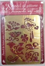 Stencil con fiori, in ottone