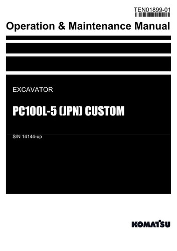 Komatsu pc100l jpn - komatsu, pc100l-5