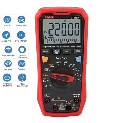 Uni ut61e rms multimetro - ut61e+, t-rms