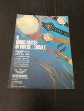1988 SQUALE CORALLO CRONO DAY DATE THREE COMPASS OROLOGIO VINTAGE PUB WATCH AD