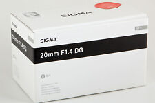 Sigma AF 20mm f/1.4 DG HSM per Sony E-Mount, serie ART, NUOVO + IMBALLO ORIGINALE
