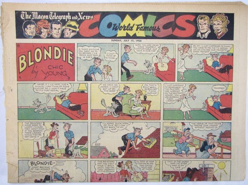 Sezione fumetti giornale