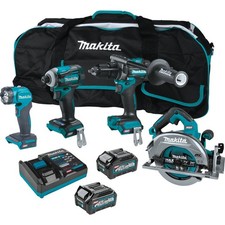 Makita GT400M1D1 40V max XGT 7-1/4" seghetto circolare kit combinato 4 utensili (2,5 Ah/4 Ah) nuovo