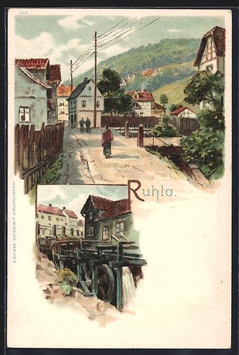 Litografia ruhla zona con - ruhla,,