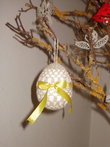 Uovo pasqua cotone - di, beige