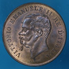 VITTORIO EMANUELE II 5 CENTESIMI 1861 MILANO RAME COIN MONETE DA COLLEZIONE FDC