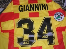 MAGLIA LECCE ASICS HOME 1997 1998 - GIANNINI 34 - MATCH WORN INTER MILAN NAPOLI