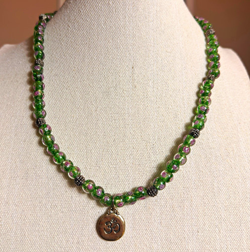Collana perle vetro - collana, di