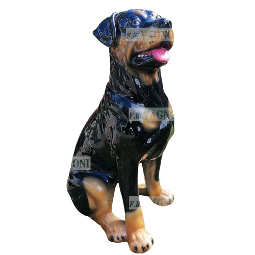 Statua cane rottweiler in - cane,