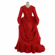 Costume cosplay rosso Bram Stoker Dracula Mina Harker abito medievale在拉我家货死全家