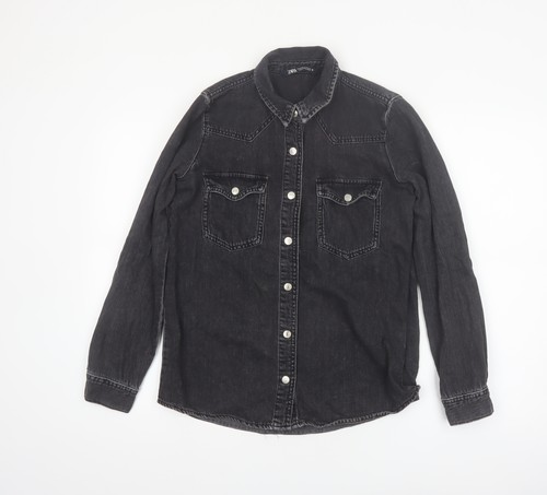 Camicia donna zara - nera, denim
