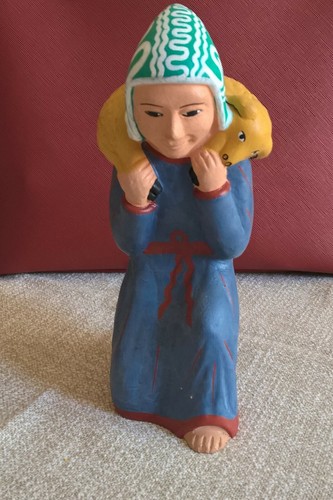 Statua pastore presepe con - pastore,
