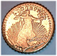 Lingotto oro - Gold Ingot round : half gram pure gold - 1/2 gram : Liberty Eagle