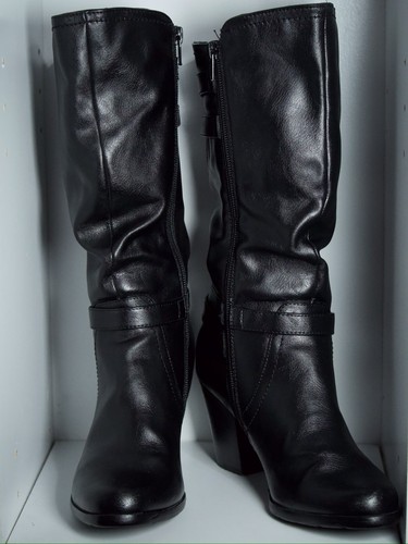 Stivali donna pelle biker