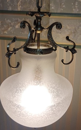 Lampadario vintage ottone - lampadario, in