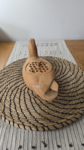 Hand carved wooden duck - hand,