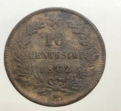 Centesimi 1862 milano regno - 10,