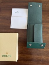 ROLEX Custodia per Orologio in Pelle Verde Morbida da Viaggio Custodia Protettiva 