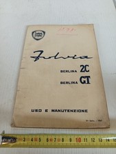 manuale uso manutenzione originale 1967 Lancia Fulvia 2C e GT