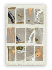 Remo Bianco Opera Storica Anno 1962 Tecnica mista su stoffa 20x13cm pubblicata