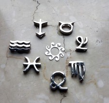 7 Ciondoli Segni Zodiacali in argento