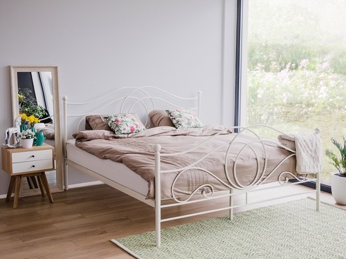 Designer metallo letto bianco - designer,