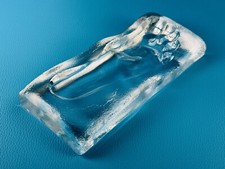 Cestino Posacenere Scultura Piede Vetro Massiccio Design 1970 Josef Riedel