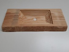 Piano lavabo sospeso, legno