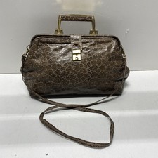 Borsa senza marchio in pelle marrone con manico superiore