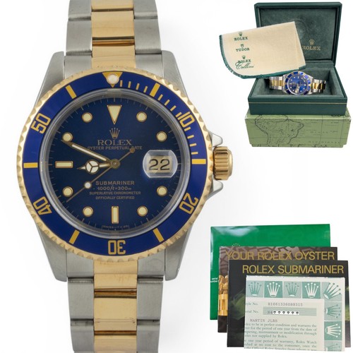 1991 rolex submariner 18k gold - rolex,