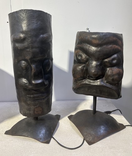 Lampe sculpture visage art - lampe,