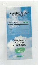 PUBBLICITA ALITALIA ISCRIZIONE CLUB MILLE MIGLIA DEL  1998 
