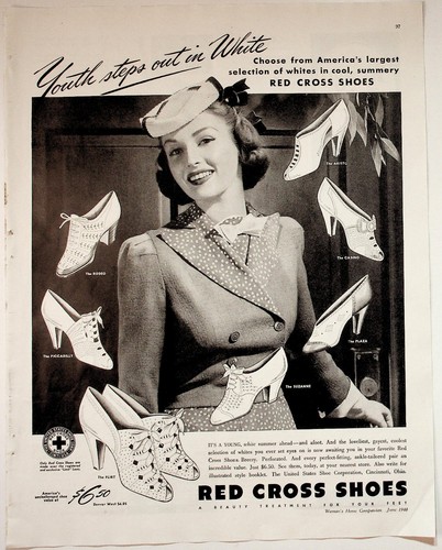 Scarpe croce rossa 1940 - croce,