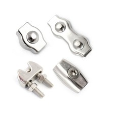 2mm - 12mm MORSETTI corda serragio acciaio zincato fermaglio